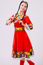 Chinese Ethnic Dancing Costume - Zang Zu (Tibetan)